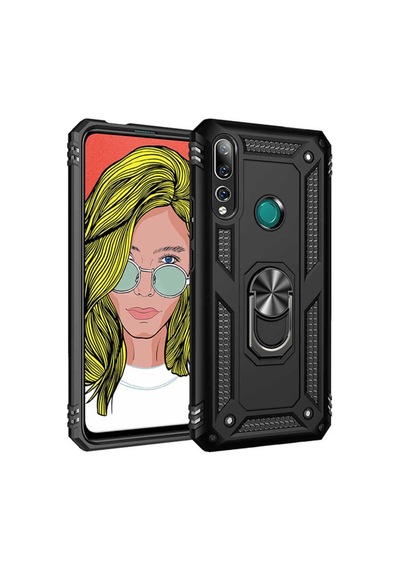 Huawei Y9 Prime 2019 Yüzüklü Standli Vega Kilif Ekran Koruyucu 510330787