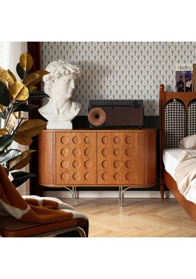 Fennessy İ5s Bluetooth Hoparlörlü 45w Hi-fi Işıklı Retro Pikap Plakçalar Turntable, Kahverengi