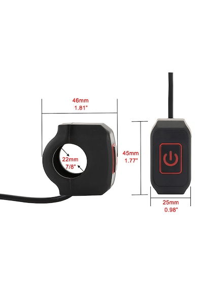 Motosiklet Led Işıklı Gidon Anahtarı Sis Lambası Aç Kapa Düğmesi