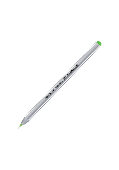 Pensan Tükenmez Kalem Triball 1.0 Mm Bilye Uç Açık Yeşil 12 Li 1003 Çok Renkli