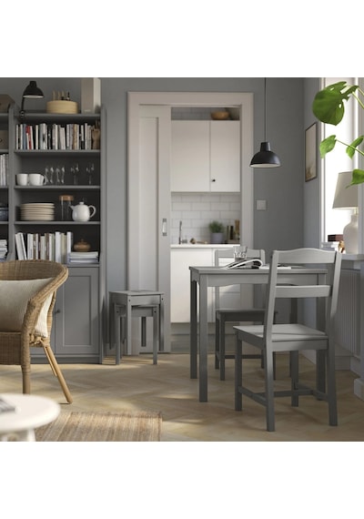Ikea Gri Şık Yemek Masası - Mutfak Masası
