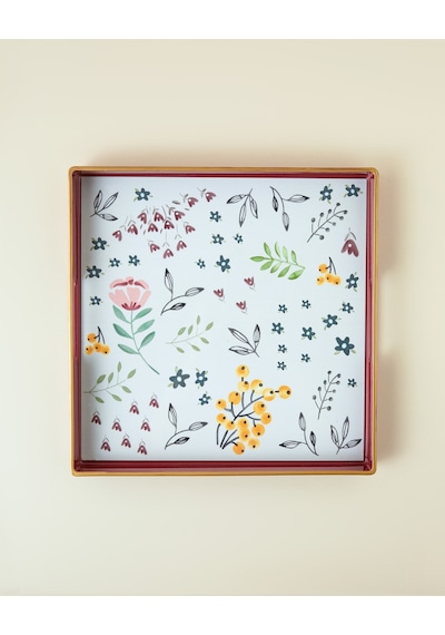 English Home Nostalgic Country Tepsi 35,5x35,5 Cm Bordo