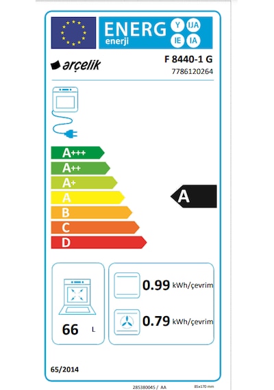 Arçelik F 8440-1 G 66 L Ocaklı Fırın
