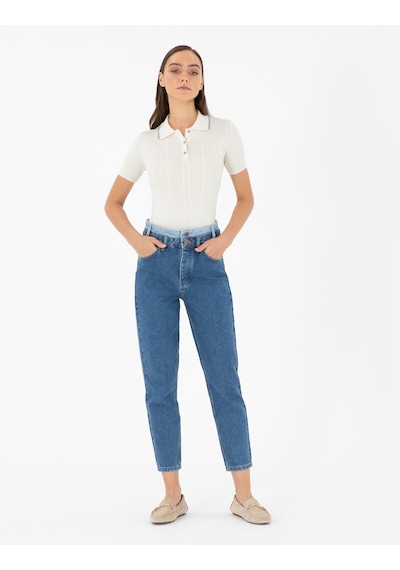 Pierre Cardin Kadın Koyu İndigo Jean Pantolon 50291385-vr089 Koyu İndigo