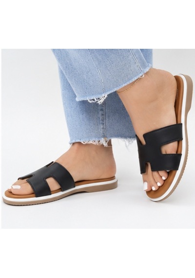 N Napa Shoe Np.1202.siyah Deri Terlik