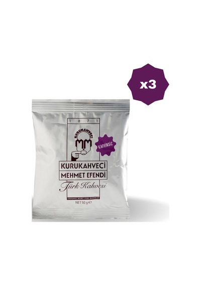 Mehmet Efendi Türk Kahvesi Kafeinsiz 50 Gr - 3 Adet