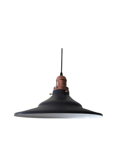 Mylights Retro Siyah Içi Beyaz Rustik Metal Sarkıt