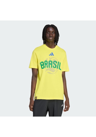 Adidas Jz8923 Bra Olp Tee Erkek Fıfa Dünya Kupası 26 Brezilya Tişörtü Sarı