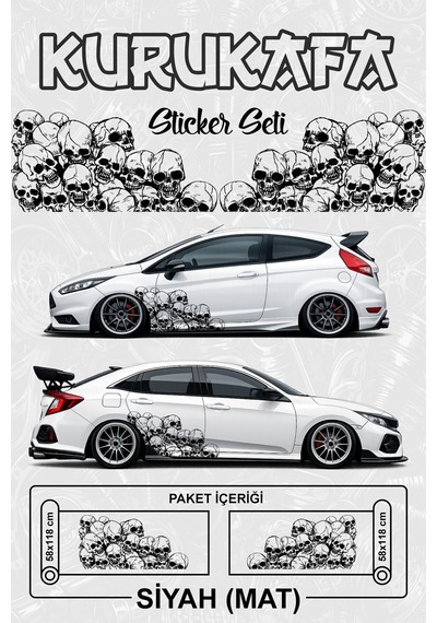 Kuru Kafa Sticker Kaplama Siyahmat - 864812003