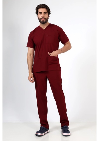 Zarf Yaka Erkek Likralı Takım - 6407 Bordo 6407 Bordo Soft