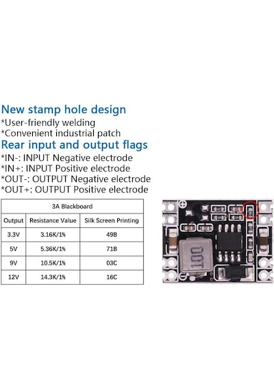 MP1584EN 5V 3A Ultra Küçük Boyutlu DC-DC Adım Aşağı Besleme Modülü