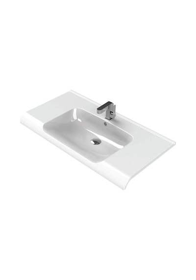 Etajerli Seramik Lavabo 100x50 Cm, Modern Ve Estetik Görünüm 508 Yeşil