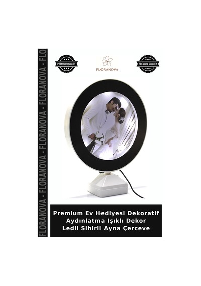 Premium Ev Hediyesi Dekoratif Aydınlatma Işıklı Dekor Ledli Sihirli Ayna Çerceve