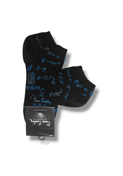 P.cardin 3084-25 Yazılı Bata Soket Çorap 40-44 Siyah
