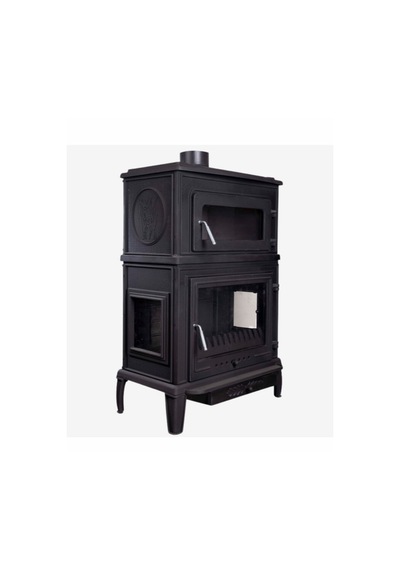 Reyo Stove Salda Üç Camlı Yan Kapak Fırınlı Döküm Şömine Soba