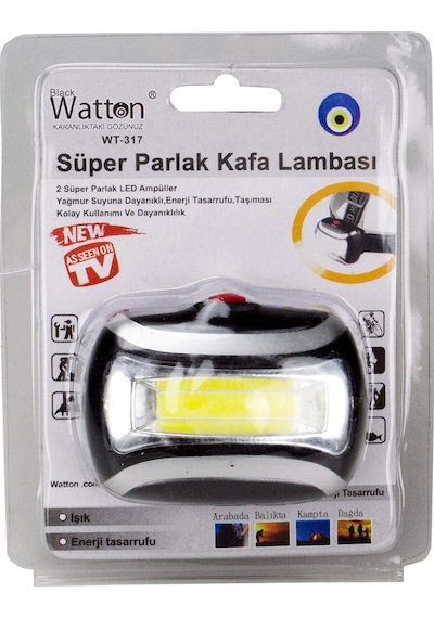Watton Wt 317 Ultra Smd Kafa Feneri Gri - Siyah
