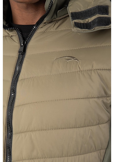 Maraton Sportswear Regular Erkek Kapşonlu Takma Kol Outdoor Açık Haki Ceket 21797 Açık Haki