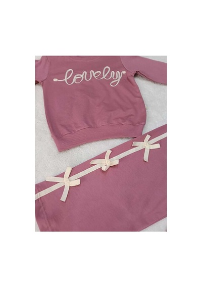 Bubiee Baby Kız Çocuk Fiyonk Detaylı ''lovely'' Yazılı Sweatshirt Ve Pantolon 2'li Takım Pembe Bubiee Baby Kız Çocuk Fiyonk Detaylı ''lovely'' Yazılı Sweatshirt Ve Pantolon 2'li Takım Pembe