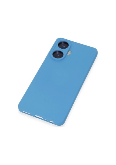 Realme C55 Kılıf Nano İçi Kadife Silikon - Mavi -