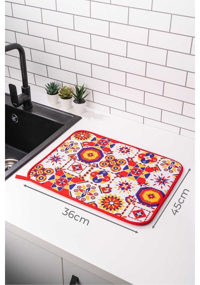 Printex Bulaşık Matı Süper Emici Bulaşık Kurutma Örtüsü 45x36cm Katlanabilir Bulaşık Matı Spain Sili Diğer