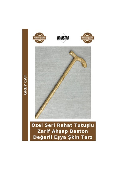 Özel Seri Rahat Tutuşlu Zarif Ahşap Baston Değerli Eşya Şkin Tarz