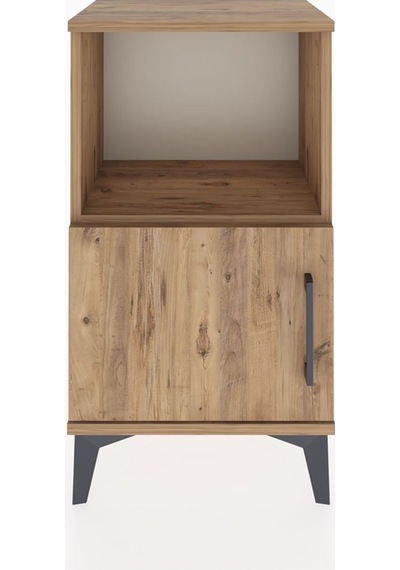 Arges Komodin 2 Raflı Tek Kapaklı 44x30x80 Çam-çam Atlas Çam
