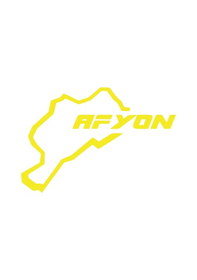 Afyon Harita Araba Sticker 17x17 Cm Sarı