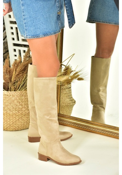 Fox Shoes Ten Süet Düz Taban Günlük Kadın Çizme L726600902 Ten-Süet Fox Shoes Ten Süet Düz Taban Günlük Kadın Çizme L726600902 Ten-Süet