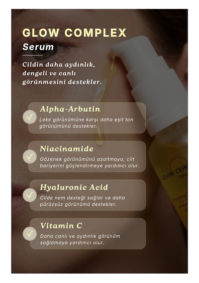 Botavee Aydınlatıcı Yüz Serumu - Alpha Arbutin, Niacinamide, C Vitamini Leke Karşıtı Bakım Ve Ton Eşitleyici Serum - 30 Ml