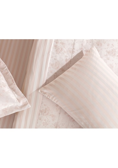 Madame Coco Eze King Size Jakarlı Saten Nevresim Takımı 1kntcc0631kıng Sıze-pudra Pudra