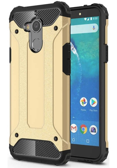 Noktaks - General Mobile Uyumlu General Mobile Gm 8 - Kılıf Çift Katman Zırh Tank Crash Military Kapak - Rose Gold T2324 Rose Gold