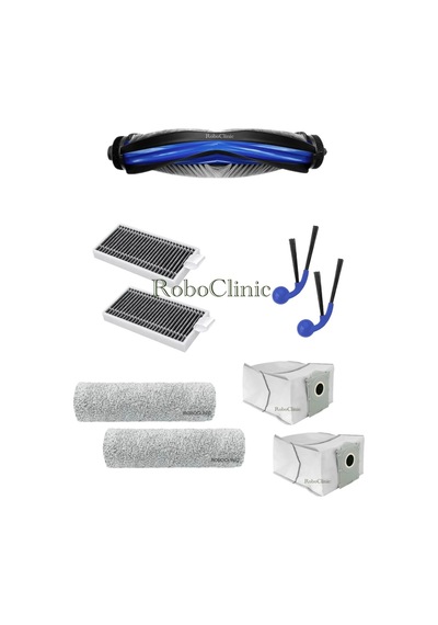 Ecovacs Deebot T80 Pro Omni Robot Süpürge Uyumlu Yedek Toz Torba, Fırça, Filtre, Rulo Mop -9 Parça