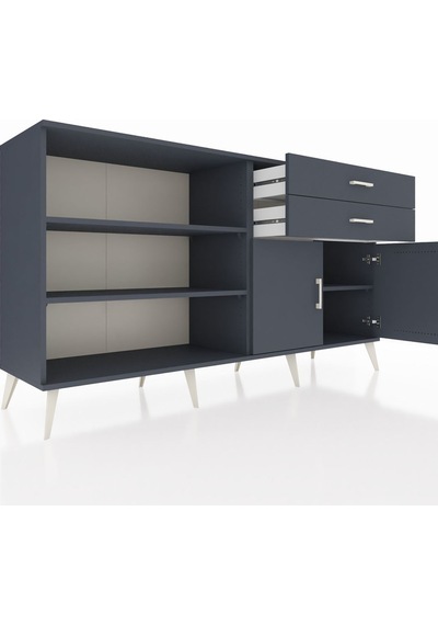 Hyperion Konsol 3 Raflı 2 Çekmeceli 2 Kapaklı 176x44x99 Antrasit- Antrasit-antrasit Hyperion Konsol 3 Raflı 2 Çekmeceli 2 Kapaklı 176x44x99 Antrasit- Antrasit-antrasit