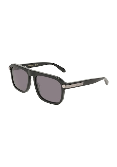 Salvatore Ferragamo Sf 2087s 001 57 Erkek Dikdörtgen Siyah Kemik Güneş Gözlüğü Siyah