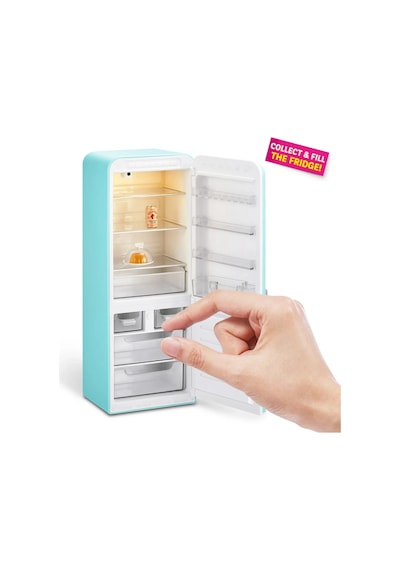 Mini Brands Mini Buzdolabı Seti Işıklı Mini Fridge + Mini Yiyecek Aksesuarları Oyuncak