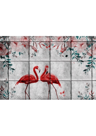 Flamingo Desenli Özel Tasarım Duvar Kağıdı