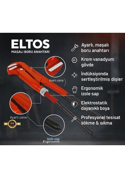 Eltos Maşalı Boru Anahtarı 2"