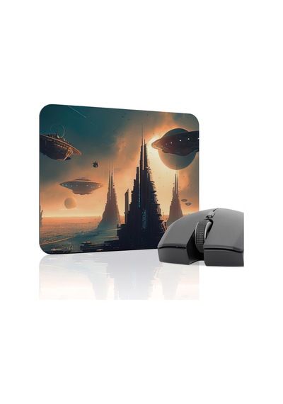 Yıldız Galaksi Kaymaz Dikişli Kauçuk Oyuncu Mousepad V1 - 22x18 Gaming Mouse Pad Fare Altlığı