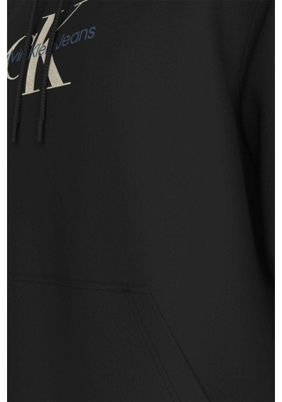 Calvin Klein Dıstressed Monologo Hoodıe Siyah