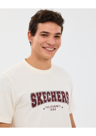 Skechers M Regular T-shirt Erkek Beyaz Tshirt S2610122-3855