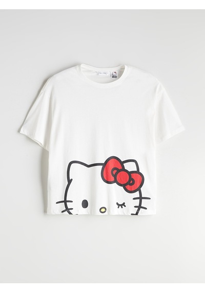 Lcw Young Kırmızı Hello Kitty Baskılı Kadın Şortlu Pijama Takımı