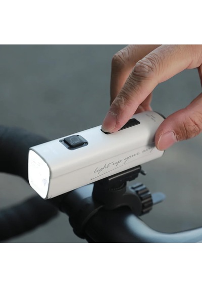 Gaciron Kıwı-1200 Bisiklet Ön Işığı, 1200 Lümen, Alüminyum Gövde, Usb-c Şarj, Ipx6 Su Geçirmez. Beyaz