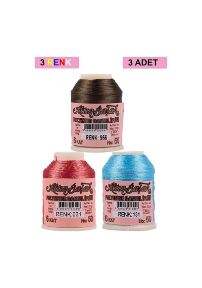 Ers 3 Adet Altınbaşak Oya Ve Dantel İpi 20 Gr - Royaleks - No: 031 - 131 - 956