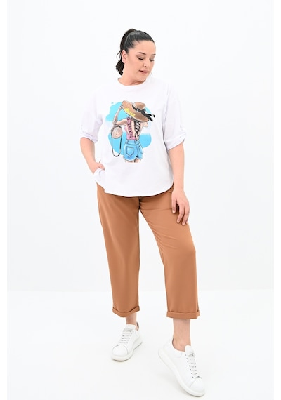 Kadın Büyük Beden Oversize T-shirt Takım 8104-24 001