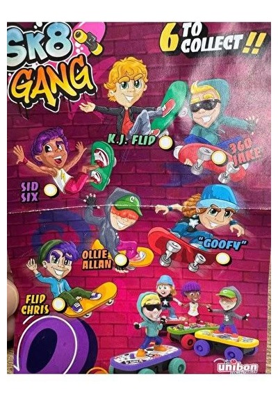 Sk8 Gang Oyuncak Figürleri 1 Adet Kayan Adam