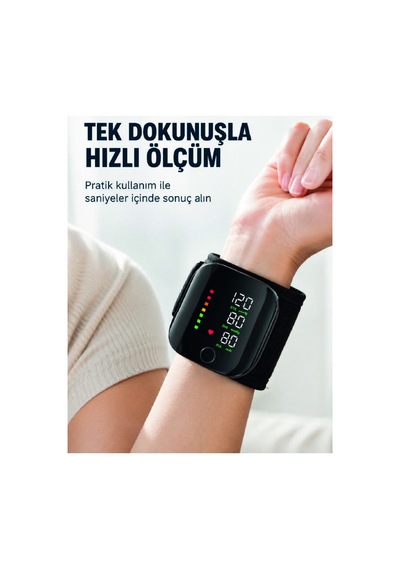 Bilekten Dijital Tansiyon Ölçer Geniş Ekran Ve Kolay Okunabilir Gösterge - Hs08372405-5606
