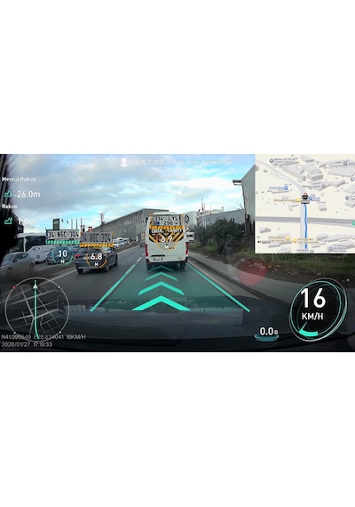 4k Yapay Zekalı Araç Kamerası Ön Arka Plaka Okuma, Hız Göstergesi, Gps Harita, Adas, 5g Wi-fi