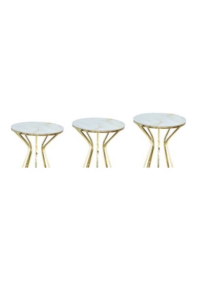 Brc Cadde Zigon Model Metal Çelik Gold Renk Kaplam Siyah Mermer
