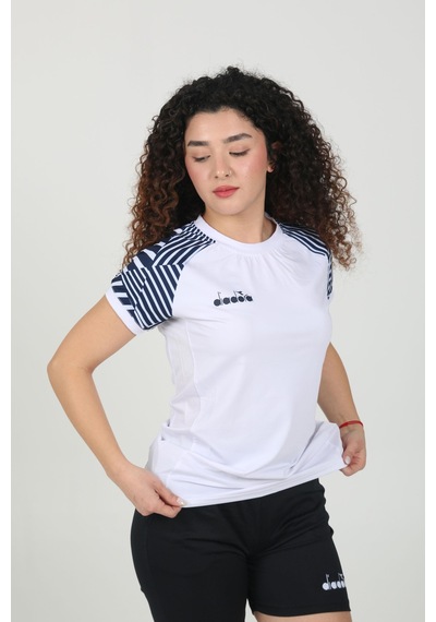 Diadora Bahia Kadın Tişört Beyaz Lacivert