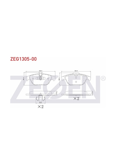 Zegen-Zeg130500 Fren Balata Arka Ikazli Mercedes C Serisi (W204) 515327933